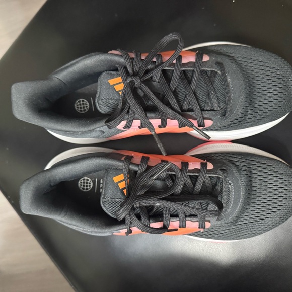 NWOT Black Pink Orange Adidas Bounce Athletic Sneakers tried in house only once. - Picture 2 of 7